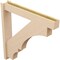 Ekena Millwork 6-in W x 38-in D x 38-in H Balboa Block Rough Cedar Woodgrain TimberThane Outlooker, Primed Tan OUTUR060X38X38BOA44RCPR - alternate 6